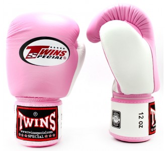 Боксерские перчатки Twins Special (BGVLA-2-2T white/pink)